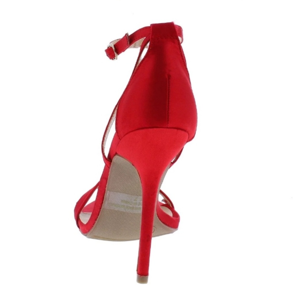 Satin Red Heels - Picture 2 of 8